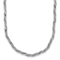 Load image into Gallery viewer, SS RH-plated Polish/Texture Braided w/1.5in ext. Necklace
