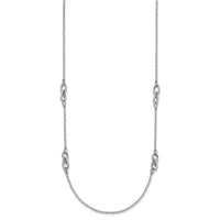 Load image into Gallery viewer, Sterling Silver RH-plate Polish Fancy Link w/2in ext. Necklace

