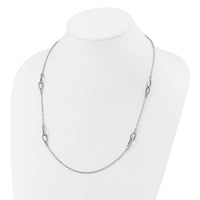 Load image into Gallery viewer, Sterling Silver RH-plate Polish Fancy Link w/2in ext. Necklace
