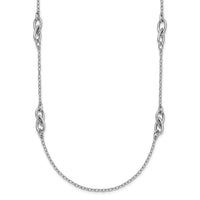 Load image into Gallery viewer, Sterling Silver RH-plate Polish Fancy Link w/2in ext. Necklace
