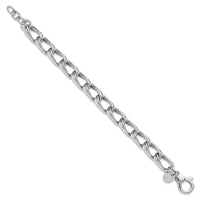 Load image into Gallery viewer, SS RH-plated Polished Fancy Link w/.5in ext. Bracelet
