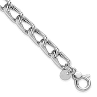 Load image into Gallery viewer, SS RH-plated Polished Fancy Link w/.5in ext. Bracelet

