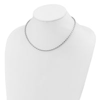 Load image into Gallery viewer, Sterling Silver RH-plated Oval Beaded w/1.75in ext. Necklace
