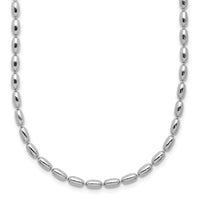 Load image into Gallery viewer, Sterling Silver RH-plated Oval Beaded w/1.75in ext. Necklace

