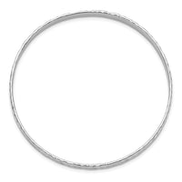 Load image into Gallery viewer, Sterling Silver RH-plated Polished/Hammered Slip-On Bangle
