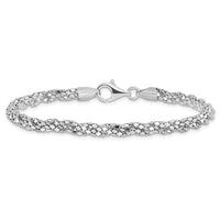 Load image into Gallery viewer, Sterling Silver Polished Mesh Bracelet
