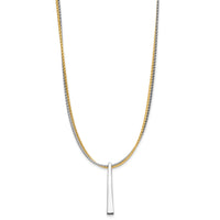 Load image into Gallery viewer, SS RH/Gold-plated 2-Wire Tapered Bar w/ 2in Ext. Necklace
