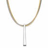 SS RH/Gold-plated 2-Wire Tapered Bar w/ 2in Ext. Necklace