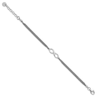 Load image into Gallery viewer, SS RH-plated Multi-strand Infinity w/ 1in Ext. Bracelet
