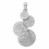 SS Radiant Essence Textured Contemporary Circles Pendant