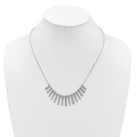 Load image into Gallery viewer, SS Radiant Essence Pol/Textured Bars w/ 2in Ext. Necklace
