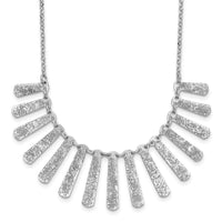 Load image into Gallery viewer, SS Radiant Essence Pol/Textured Bars w/ 2in Ext. Necklace
