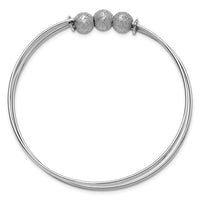 Load image into Gallery viewer, SS Radiant Essence Polish/Textured Beads Flexible Bangle
