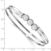Load image into Gallery viewer, SS Radiant Essence Polish/Textured Beads Flexible Bangle
