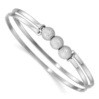 Load image into Gallery viewer, SS Radiant Essence Polish/Textured Beads Flexible Bangle
