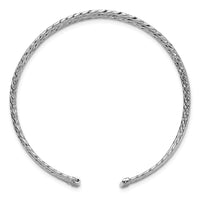 Load image into Gallery viewer, SS RH-plated Polished and D/C 6-Wire Cuff Bangle
