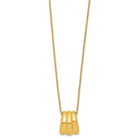 Load image into Gallery viewer, Sterling Silver Gold-tone Polished Fancy w/2in ext. Necklace
