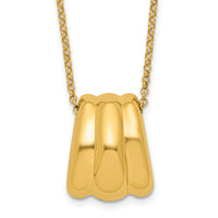 Load image into Gallery viewer, Sterling Silver Gold-tone Polished Fancy w/2in ext. Necklace
