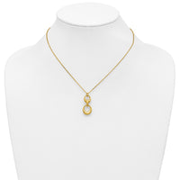 Load image into Gallery viewer, Sterling Silver Gold-tone Polished Fancy w/1in ext. Necklace
