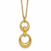 Sterling Silver Gold-tone Polished Fancy w/1in ext. Necklace