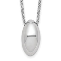Load image into Gallery viewer, Sterling Silver RH-plated Polished Fancy w/2in ext. Necklace
