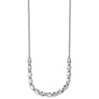 Load image into Gallery viewer, Sterling Silver RH-plated Pol. Fancy Link w/2in ext. Necklace
