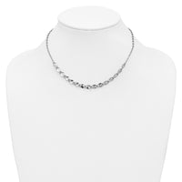 Load image into Gallery viewer, Sterling Silver RH-plated Pol. Fancy Link w/2in ext. Necklace
