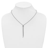 Load image into Gallery viewer, Sterling Silver RH-plated Pol. w/Knot Drop w/2in ext. Necklace
