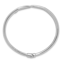 Load image into Gallery viewer, Sterling Silver RH-plated Polished Hinged Bangle
