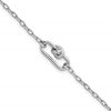 SS RH-plated Dangle Love Knot with 1in ext. Link Bracelet