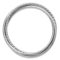 Load image into Gallery viewer, Sterling Silver RH-plated Polished and Twisted 3-Intertwined Slip-
