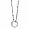 Sterling Silver RH-plated Polished Push Clasp Anchor Link Necklace