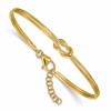 Sterling Silver Gold-plated Polished Love Knot w/ 1in ext. Bangle