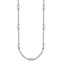 Load image into Gallery viewer, Sterling Silver RH-plated Fancy Link w/2in ext. Necklace
