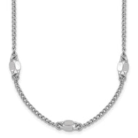 Load image into Gallery viewer, Sterling Silver RH-plated Fancy Link w/2in ext. Necklace
