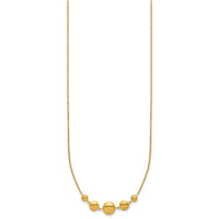 Load image into Gallery viewer, Sterling Silver Gold-tone pol. Fancy Circle w/2in ext. Necklace
