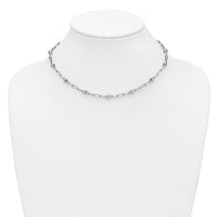 Load image into Gallery viewer, Sterling Silver RH-plated Polished Fancy Link w/2in ext. Necklace
