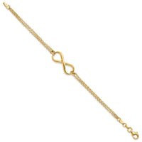 Load image into Gallery viewer, Sterling Silver Gold-plated Infinity Symbol Bracelet
