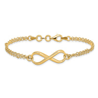Load image into Gallery viewer, Sterling Silver Gold-plated Infinity Symbol Bracelet
