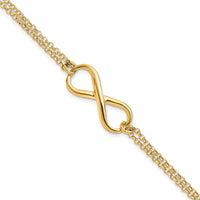 Load image into Gallery viewer, Sterling Silver Gold-plated Infinity Symbol Bracelet

