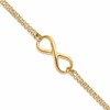 Sterling Silver Gold-plated Infinity Symbol Bracelet