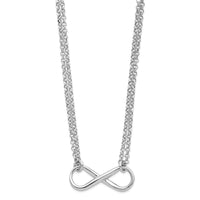 Load image into Gallery viewer, Sterling Silver RH-plated Polished Infinity Symbol Necklace
