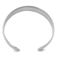 Load image into Gallery viewer, Sterling Silver RH-plated Polished Hammered Slip-on Bangle

