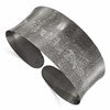Sterling Silver Ruthenium-plated Scratch Finish Cuff Bangle
