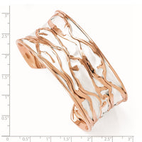 Load image into Gallery viewer, SS Rose Gold-plated Large Concave Scrunch Bangle
