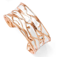 Load image into Gallery viewer, SS Rose Gold-plated Large Concave Scrunch Bangle
