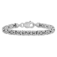 Load image into Gallery viewer, Sterling Silver Rhodium-plated Polished Link Bracelet
