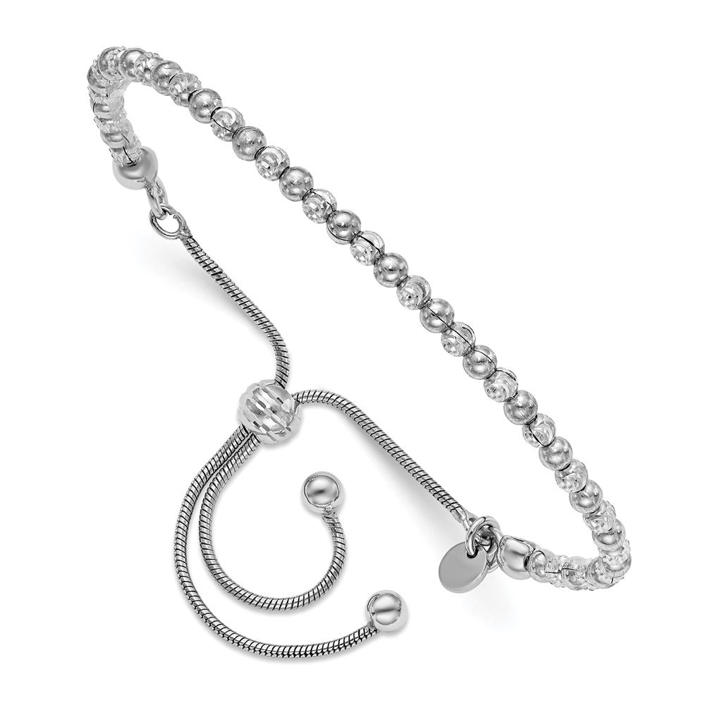 Sterling Silver RH-plated D/C Bracelet Adjustable Bracelet