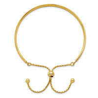 Load image into Gallery viewer, Sterling Silver Gold-plated Polished Adjustable Bangle
