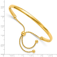 Load image into Gallery viewer, Sterling Silver Gold-plated Polished Adjustable Bangle
